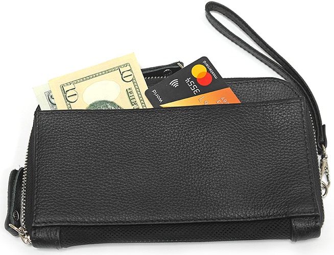 Кожаный клатч для подавителей микрофонов и диктофонов