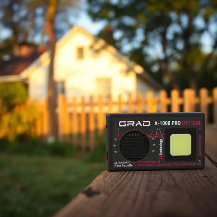 Ультразвуковой отпугиватель грызунов "ГРАД А-1000 ПРО ОПТИК"
